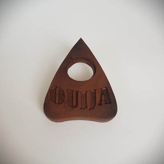 Chocolate planchette - Ouija design 75g Available in Milk, White and Dark.