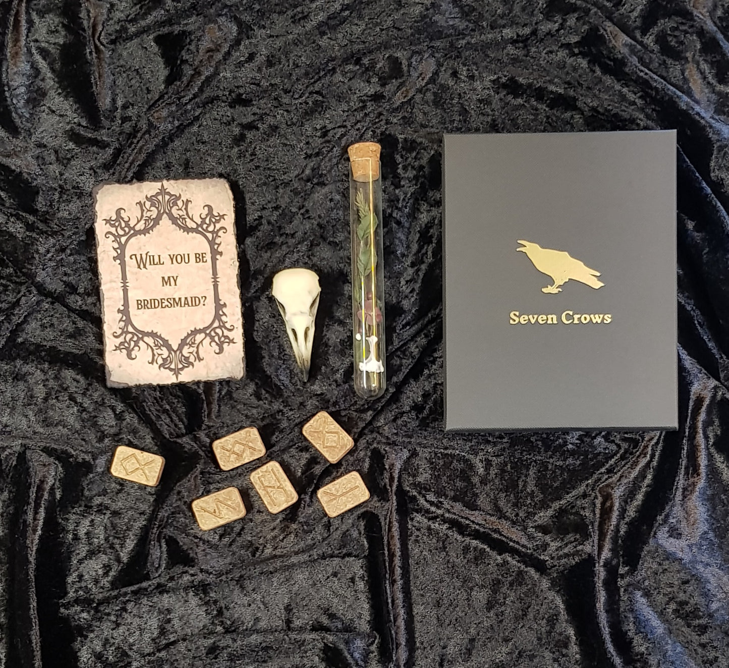 Gothic bridesmaid proposal gift box